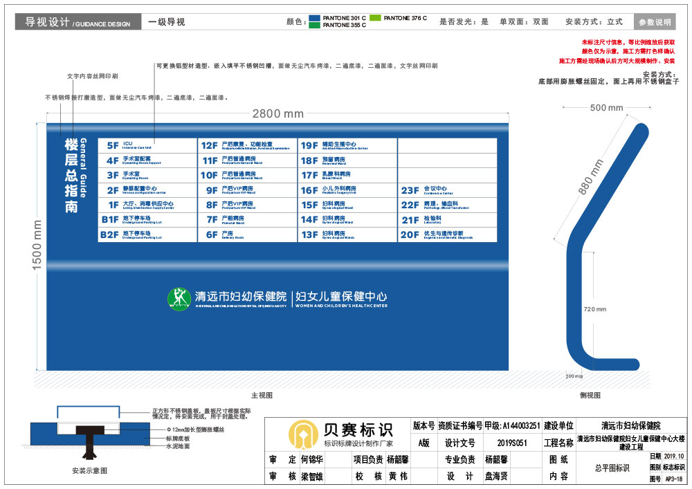 医院总平图标识设计